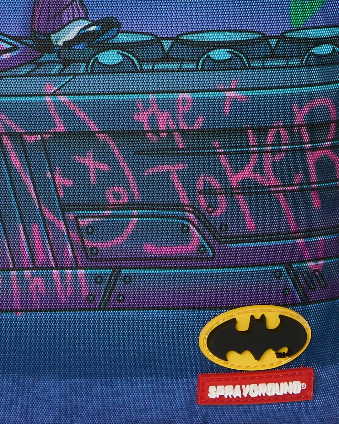 DC JOKER TAGGED UP BATMOBILE DLXSR BACKPACK