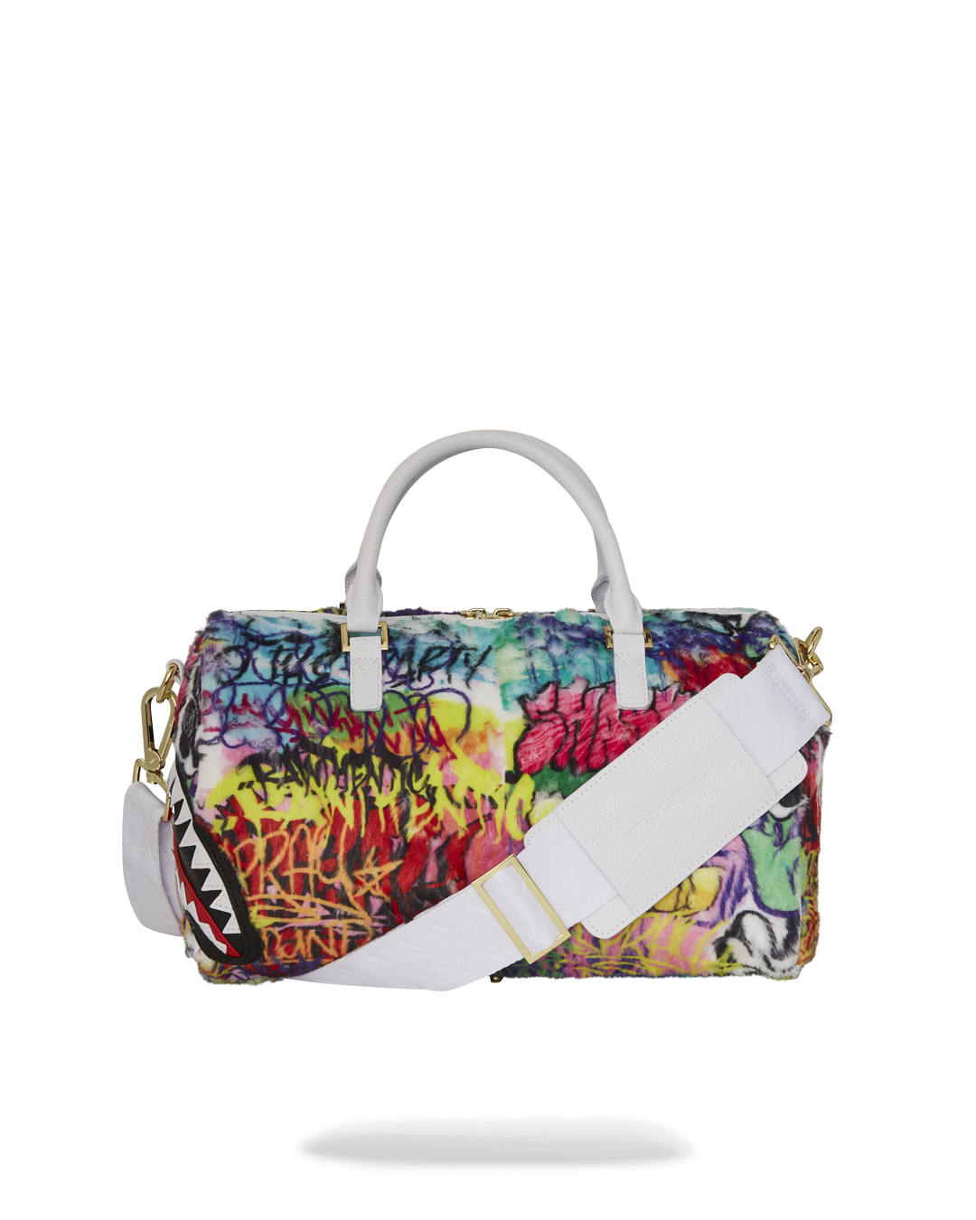 GRAFFITI FAUX FUR MINI DUFFLE