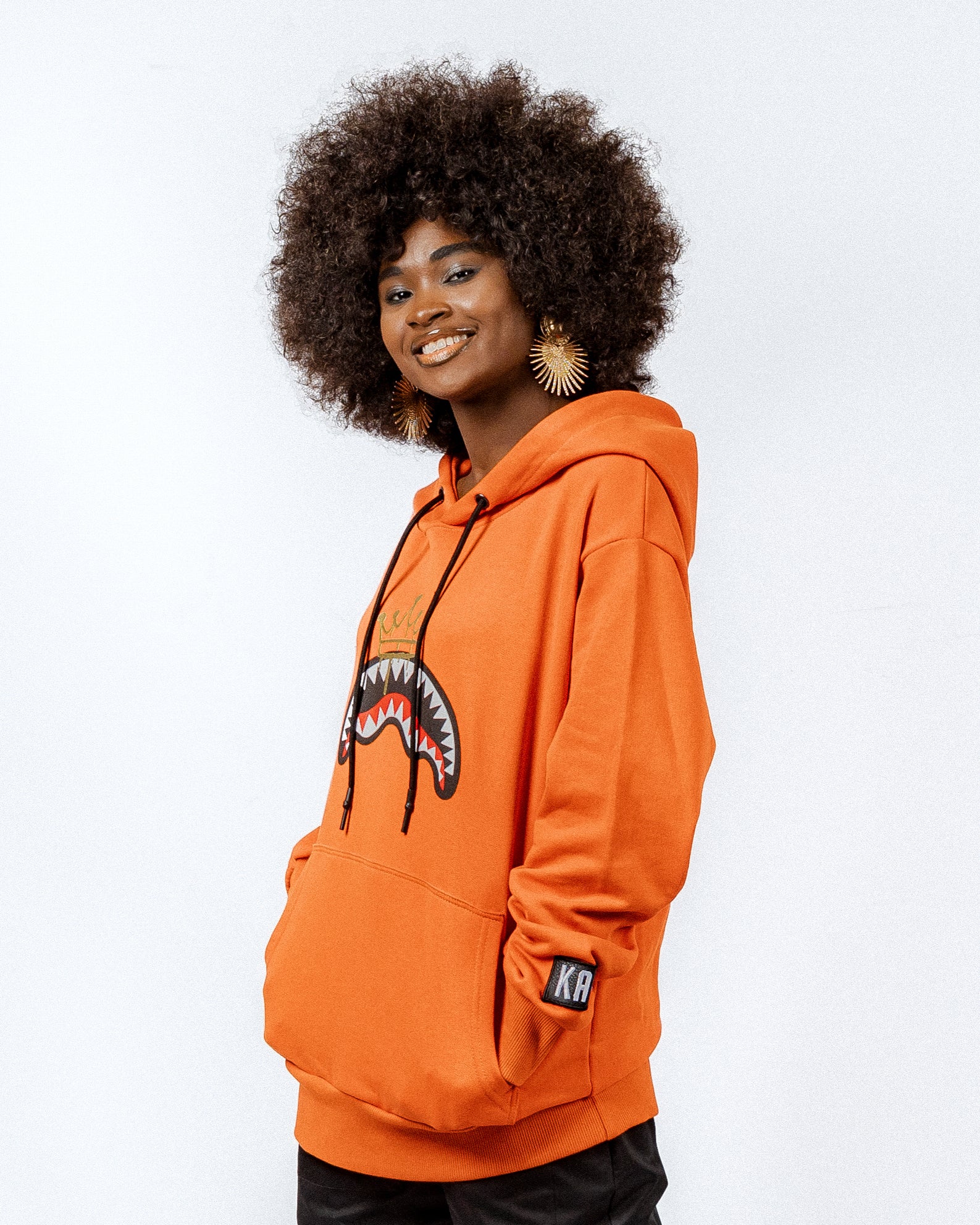 SG X KA1 KING’S SHARKMOUTH HOODIE-ORANGE