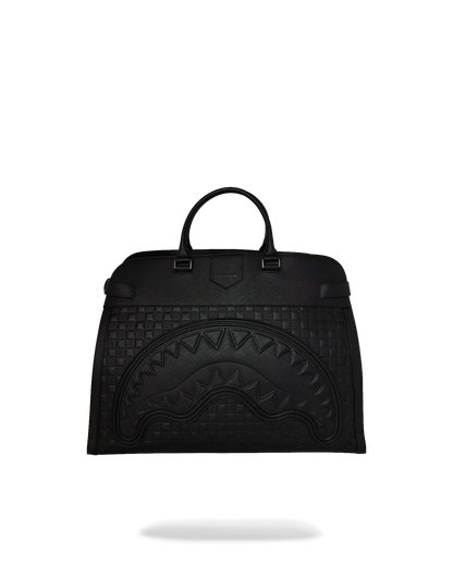 RAISED CHECK TRAVEL TOTE