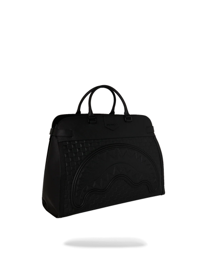 RAISED CHECK TRAVEL TOTE